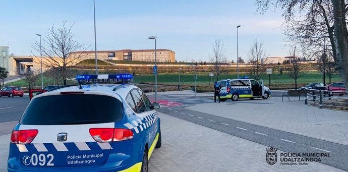 Agentes de la Policía Municipal de Pamplona.