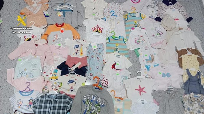 Prendas recuperadas en la la operación DOKOL.