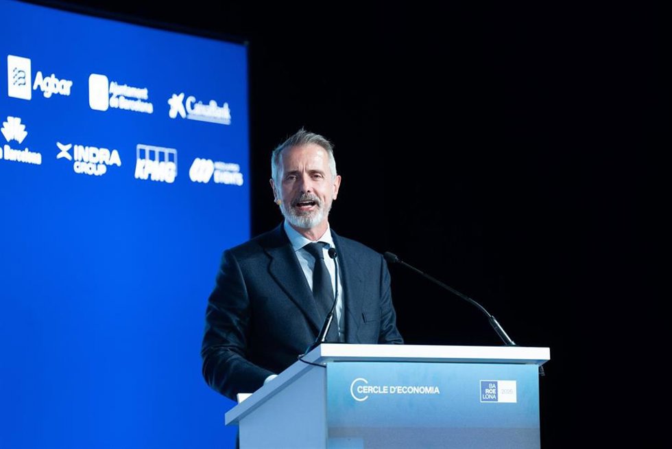 El presidente de Telefónica, Marc Murtra, durante la 40 Reunió Cercle d'Economia, en el Palau de Congresos de Cataluña, a 5 de mayo de 2025, en Barcelona, Cataluña (España). Comienzo de la sesión en la Reunió Cercle d'Economia '¿Cómo puede Europa recupe