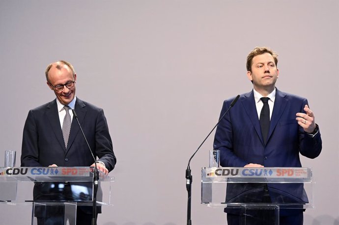 Los líderes de la CDU y el SPD, Friedrich Merz y Lars Klingbeil.