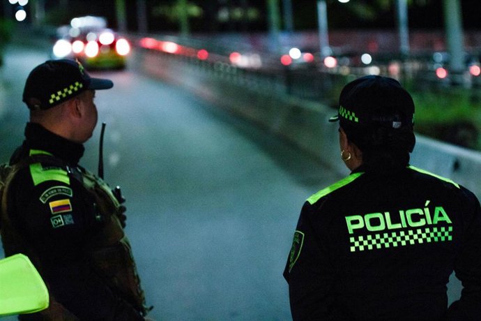 Archivo - Policías colombianos, imagen de archivo.