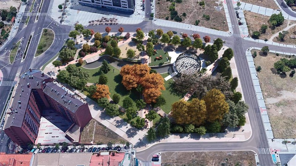 Archivo - Simulación del diseño de la plaza de la Ciudad de la Comunicación, en Valladolid.