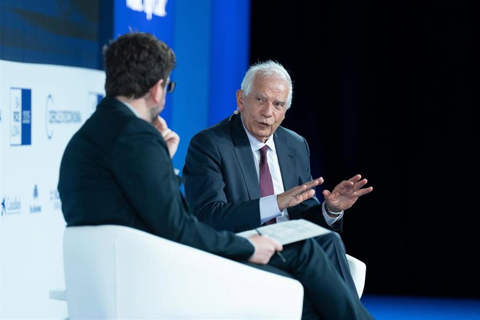 El presidente del Cidob y ex Alto Representante de la Unión Europea para la Política Exterior, Josep Borrell, en la 40 Reunió del Cercle d'Economia