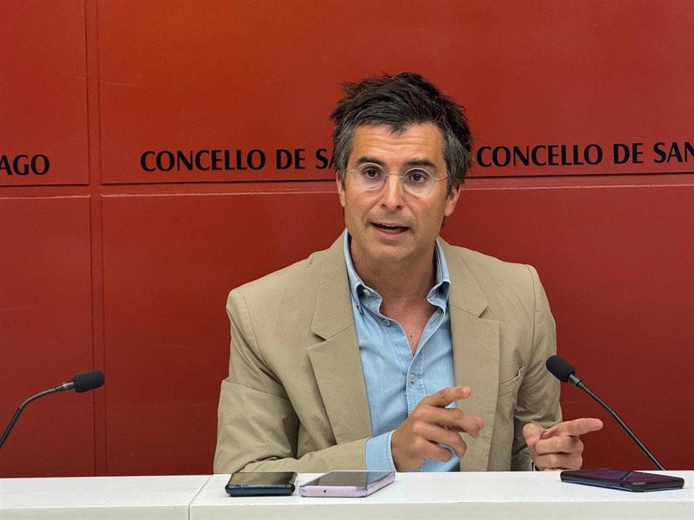 Borja Verea en rueda de prensa, a 5 de abril.