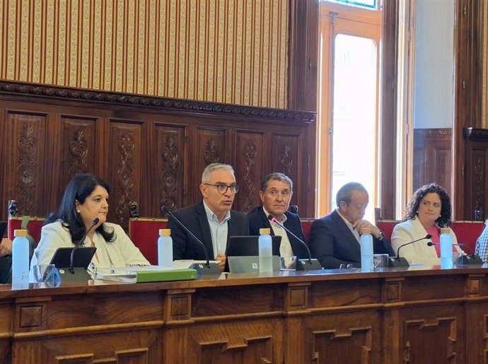 Bancada popular en el salón de plenos de Diputación