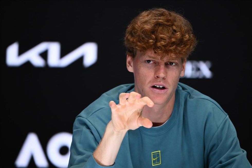 Archivo - El tenista italiano Jannik Sinner durante una rueda de prensa