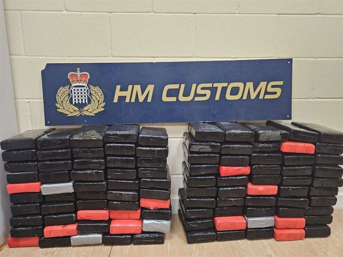 Tabletas de cocaína halladas en un buque que repostaba en Gibraltar.