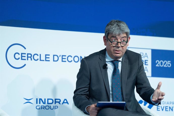 El president executiu de Fluidra, Eloi Planes, en la 40 Va reunir Cercle d'Economia.