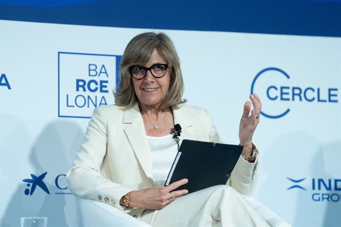 La ceo de Penguin Random House Grup Editorial, Núria Cabutí, durant el Cercle d'Economia 2025