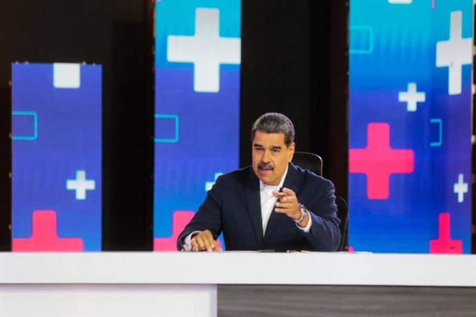Archivo - Nicolás Maduro, presidente de Venezuela, durante su programa en televisión