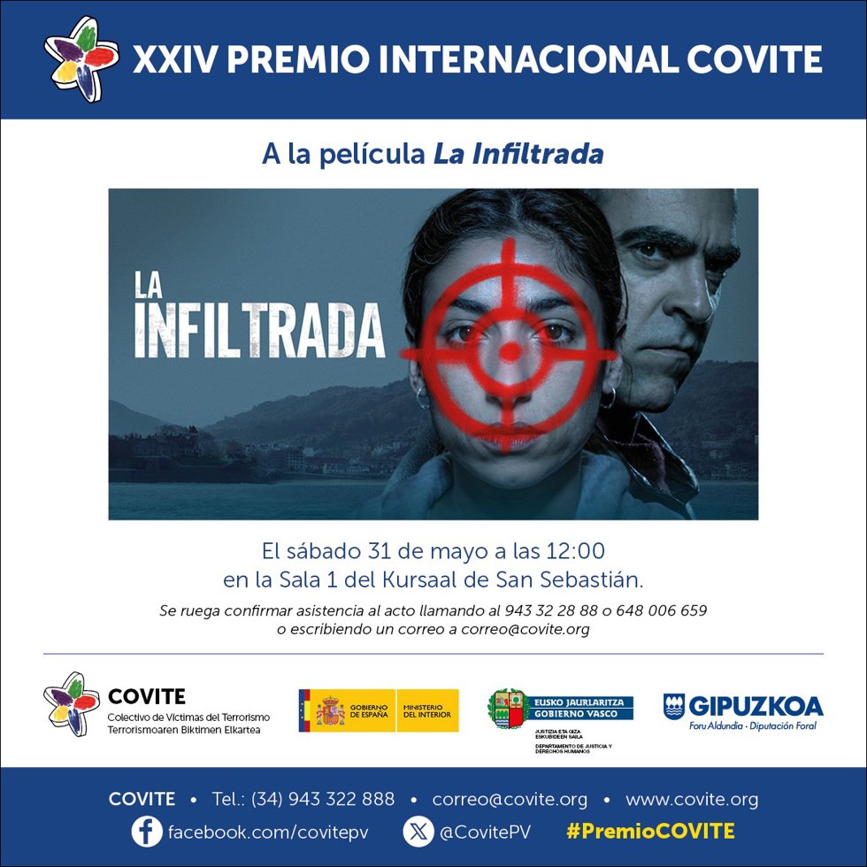 XXIV Premio Internacional de Covite a la película 'Infiltrada'