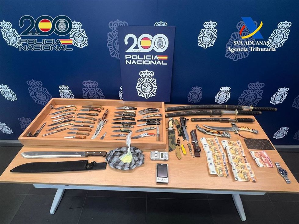 Material intervenido en la operación