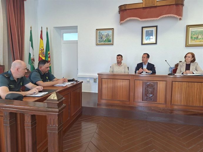 Junta local de seguridad en Pechina (Almería).
