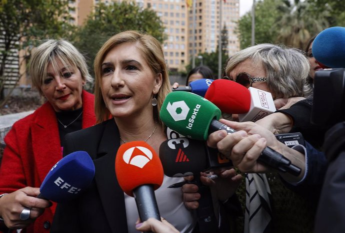 Pradas a su llegada a los juzgados para declarar por la dana