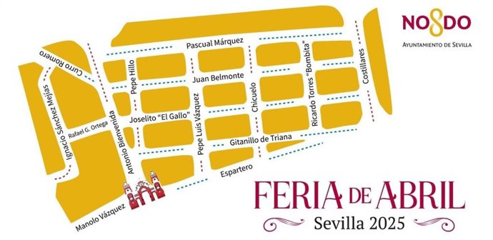 Plano del Ayuntamiento de la Feria de Sevilla.