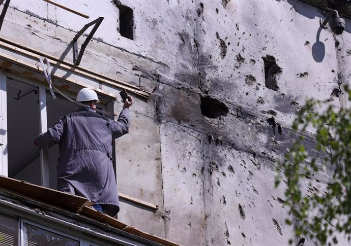Daños en un edificio de la ciudad de Moscú