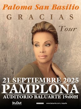 Cartel de la actuación de Paloma San Basilio.