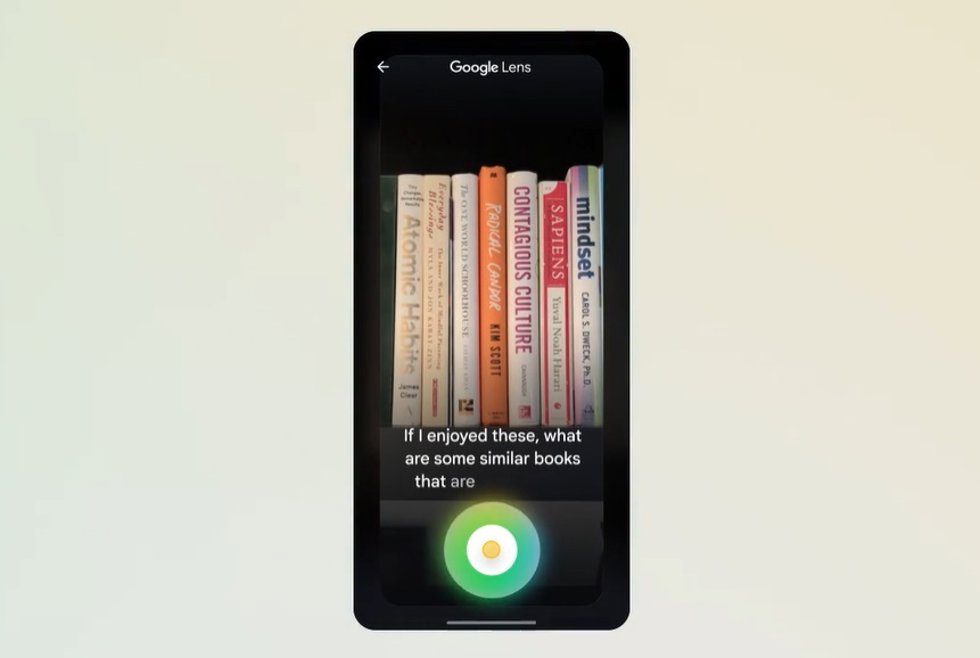 Experiencia de búsqueda con Modo IA y Google Lens.