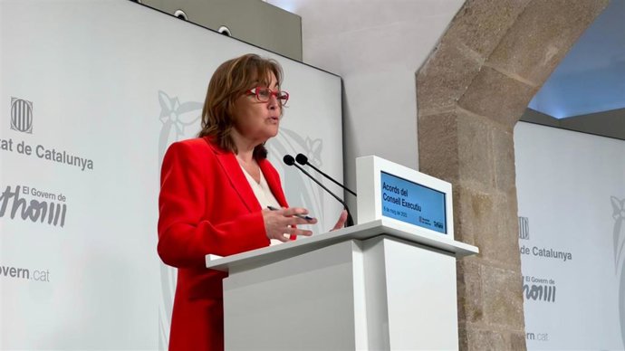 La consellera de Territorio, Vivienda y Transición Ecológica y portavoz de la Generalitat, Sílvia Paneque, en rueda de prensa.