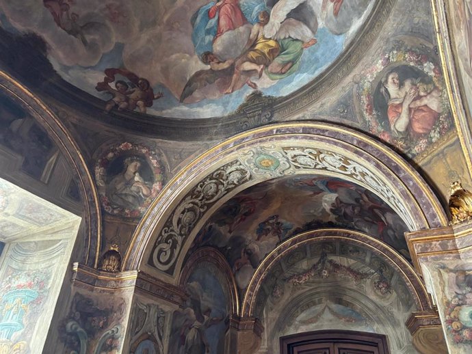 Frescos del Oratorio de la Casa de la Villa tras las labores de restauración