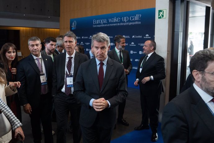 El líder del PP, Alberto Núñez Feijóo, en la 40a Reunió del Cercle d'Economia