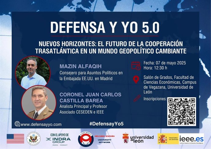 Cartel del la jornada 'Defensa y yo' en la ULE.