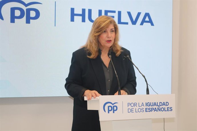 Archivo - La secretaria general del PP de Huelva, Berta Centeno.