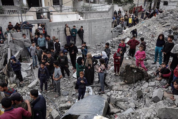 Imagen de archivo de residentes de Yabalia, en la Franja de Gaza.
