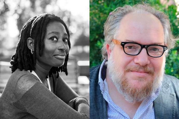 Elen Oyeyemi (foto  Milan Bure) y Mathias Enard autores de la tercera edición del programa “Escribir el Prado” / Helen Oyeyemi (photo  Milan Bure) and Mathias Enard writers-in-residence for the third edition of “Writing the Prado”