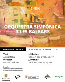 Cartel del concierto de la Orquestra Simfònica de Baleares.