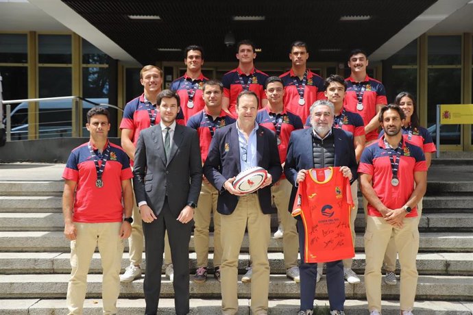Recepción en el CSD a la selección masculina de rugby a 7 tras su subcampeonato mundial