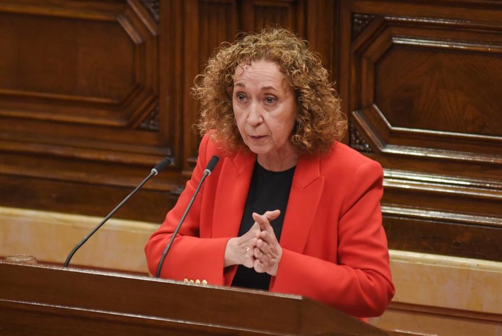 La portavoz de ERC en el Parlament, Ester Capella, interviniendo en el Parlament