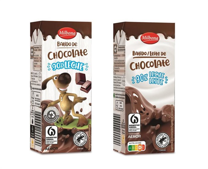 Cambio en el diseño de batidos de chocolate de Lidl.