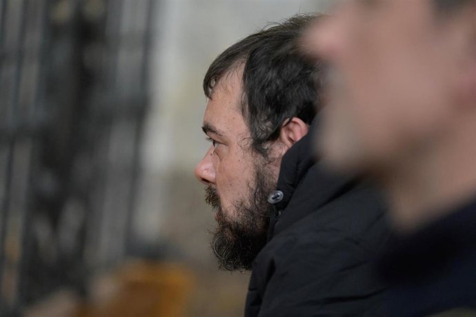 O condenado polo crime de Velle durante a vista de apelación contra a sentenza do crime de Velle imposta pola Audiencia Provincial de Ourense.