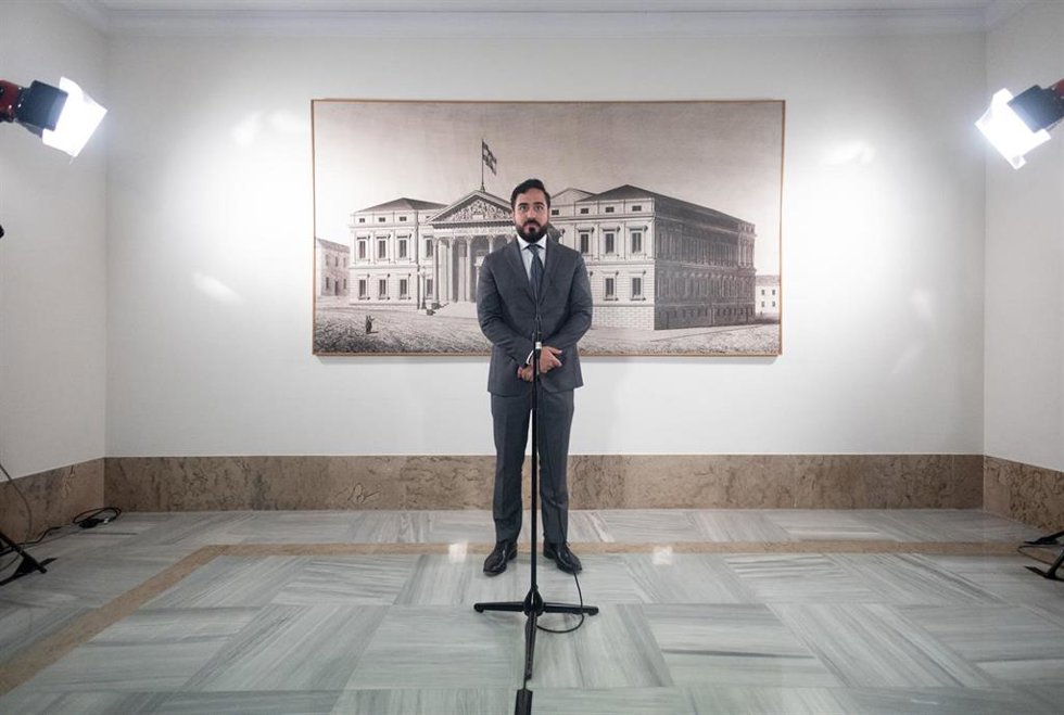 Archivo - Imagen de archivo del eurodiputado Luis 'Alvise' Pérez Fernández, líder de la agrupación Se Acabó la Fiesta.