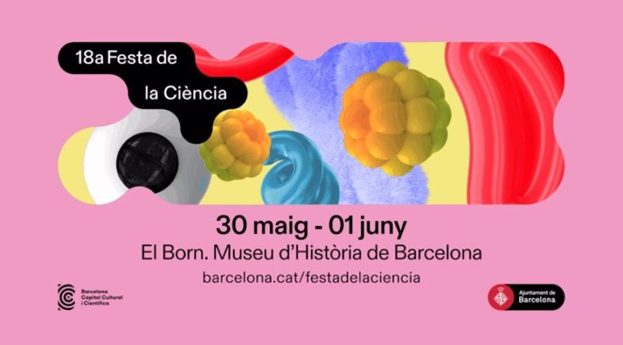 Cartell de la 18a Festa de la Ciència que organitza l'Ajuntament de Barcelona