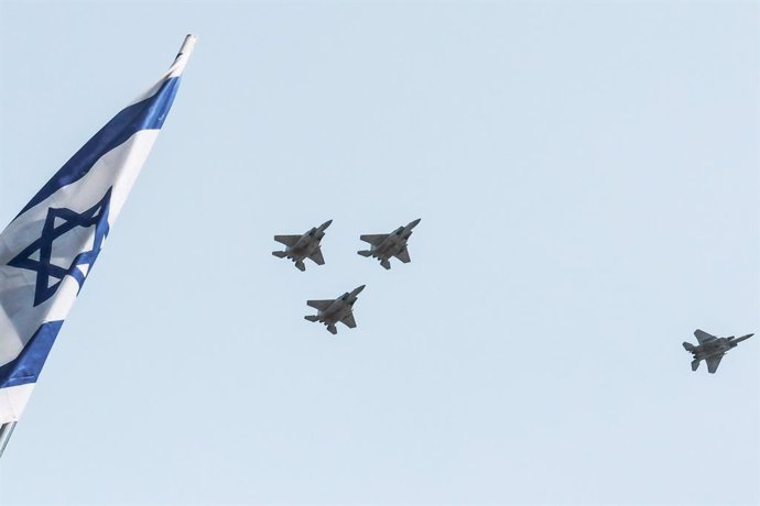 Imagen de archivo de varios cazas de la Fuerza Aérea de Israel.