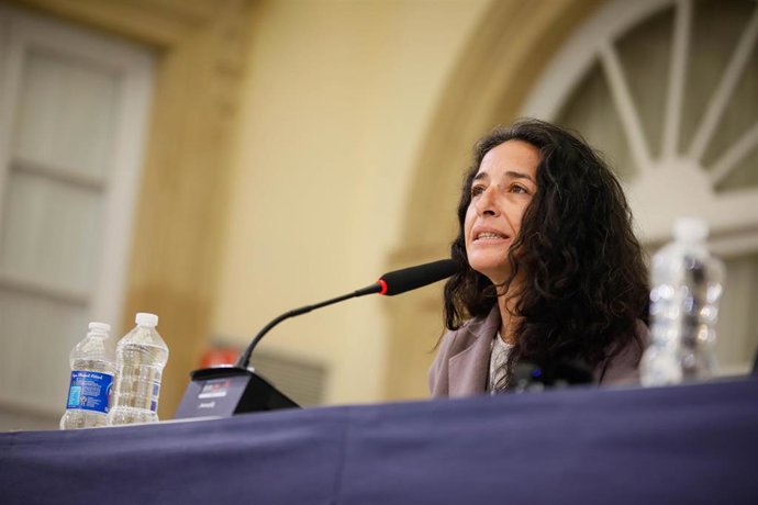 Archivo - Patricia Ramírez, madre del niño Gabriel Cruz, en una rueda de prensa. 