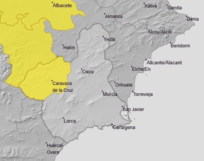 El Noroeste, en alerta amarilla por tormentas y lluvias este miércoles por la tarde y noche