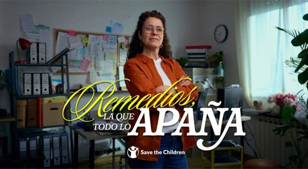Remedios, la que todo lo Apaña, protagaonzia de la campaña de Save the Children.
