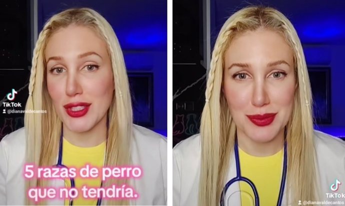 Captura de pantalla de un vídeo de Tik Tok de la usuaria @dianavaldecantos.