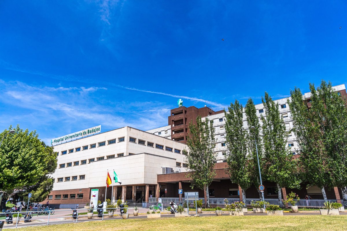 Herido con una conmoción y lesiones en la cara al caerse de un andamio en una nave en construcción en Badajoz