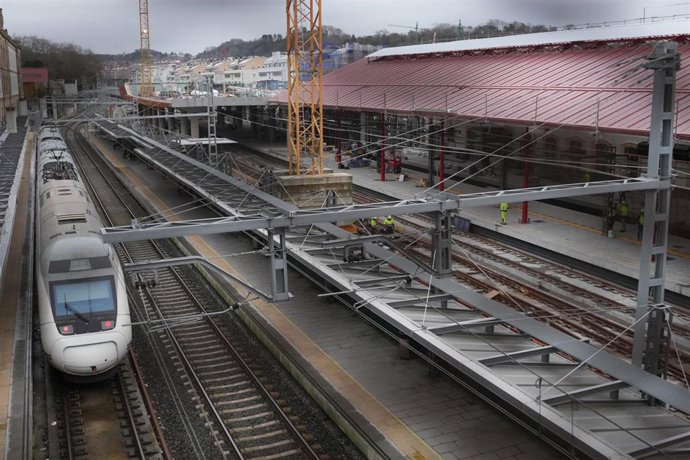 Archivo - Obras en la nueva estación de Atotxa, a 13 de febrero de 2025, en San Sebastián