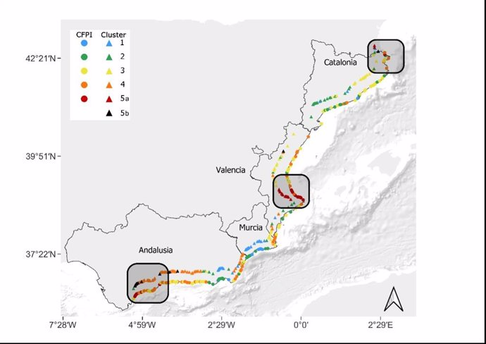 Gráfico de los trabajos para la articulación de un método científico para identificar regiones con alto riesgo de inundaciones compuestas en la costa mediterránea española