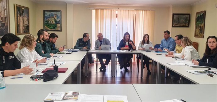 Celebración de la Junta Local de Seguridad de Laguna de Duero (Valladolid) de cara a las fiestas de San Pedro Regalado.