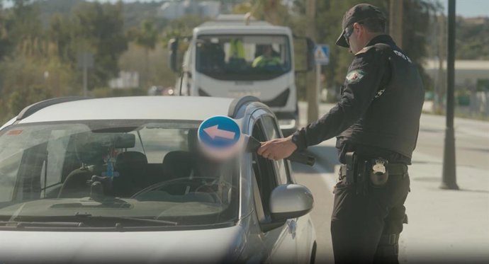 Control de la Policía Local en Mijas.