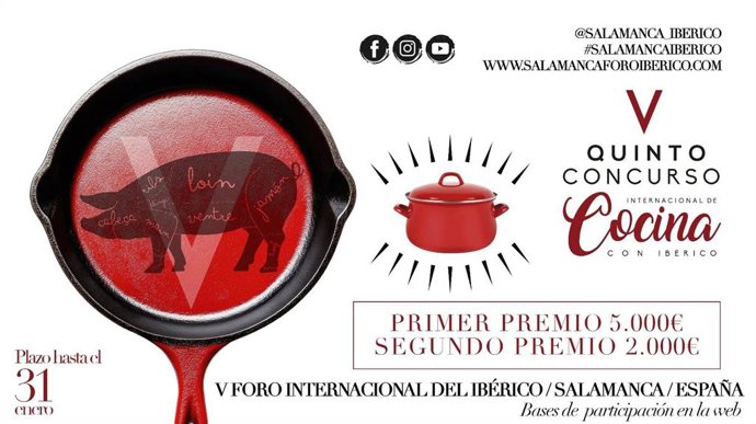 Cartel del Concurso Internacional de Cocina con Ibérico.