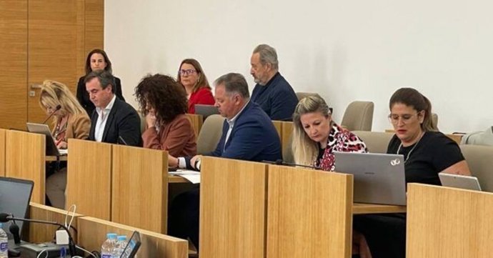 Representantes del PSOE en el Pleno de la Diputación de Huelva.