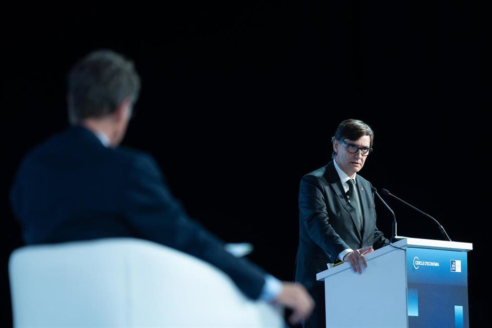 El presidente de la Generalitat, Salvador Illa, en la 40 Reunió Cercle d'Economia.