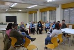 Visita de los parlamentarios al colegio Hilarión Eslava.